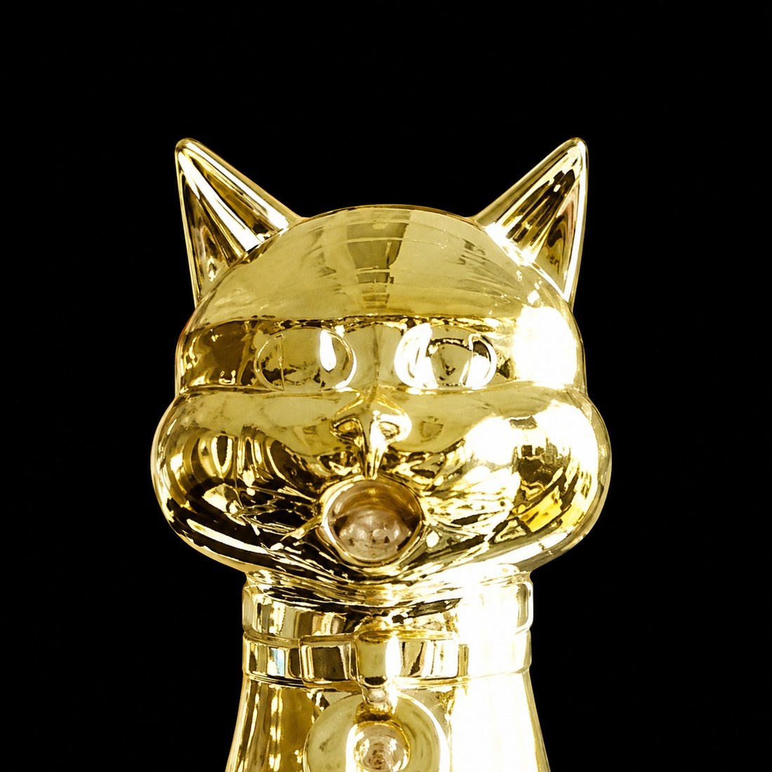 The Golden Kitty trophy up close